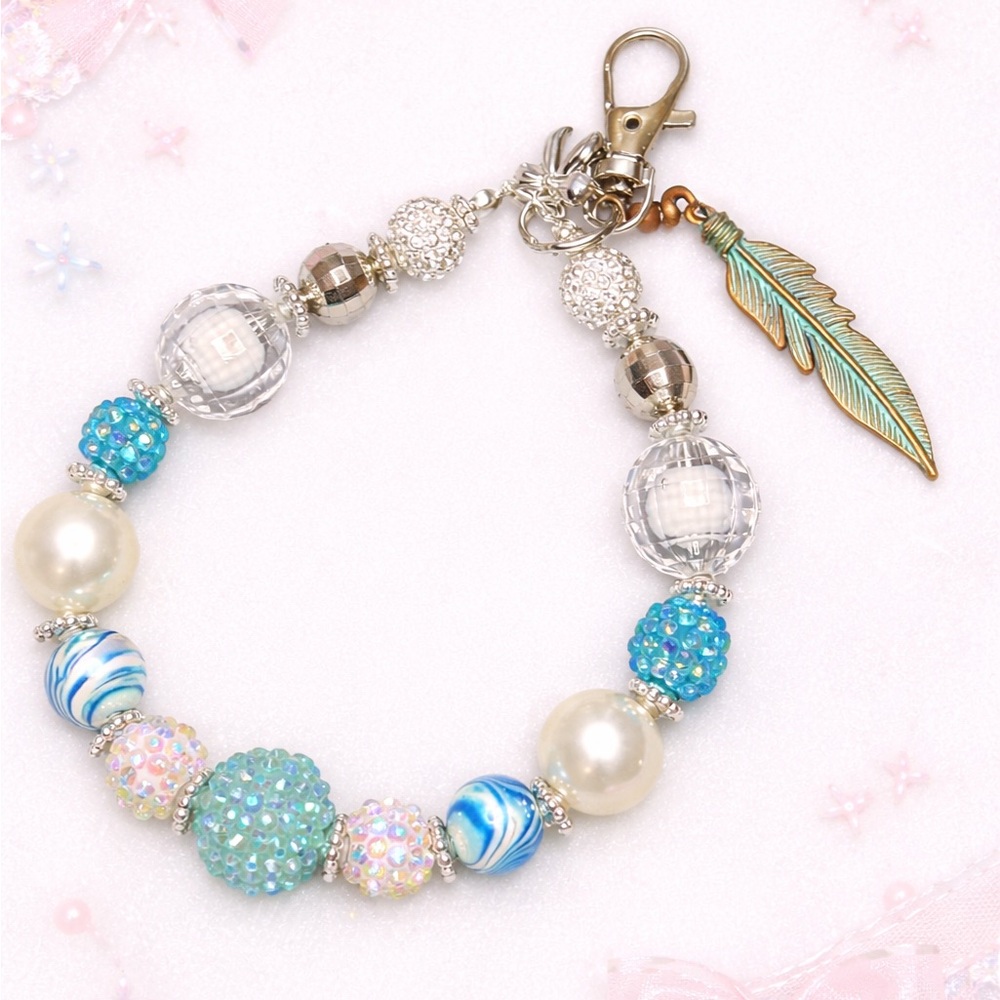 Handmade Beaded Charm Keychain